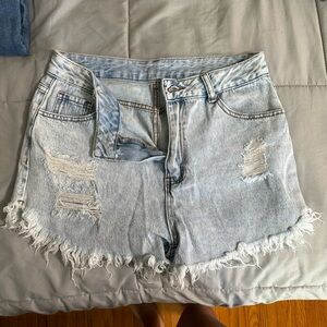 Light Wash Jean Shorts